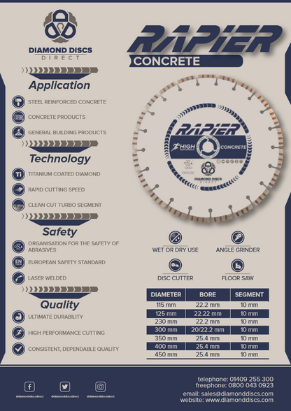 Rapier Concrete Diamond Blade